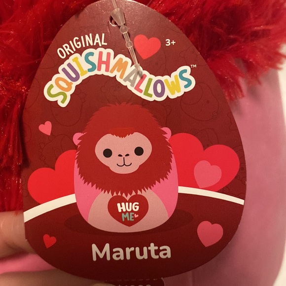 Squishmallows 12” Maruta Red Pink Gorilla Valentine’s day Squishmallow - Picture 4 of 4